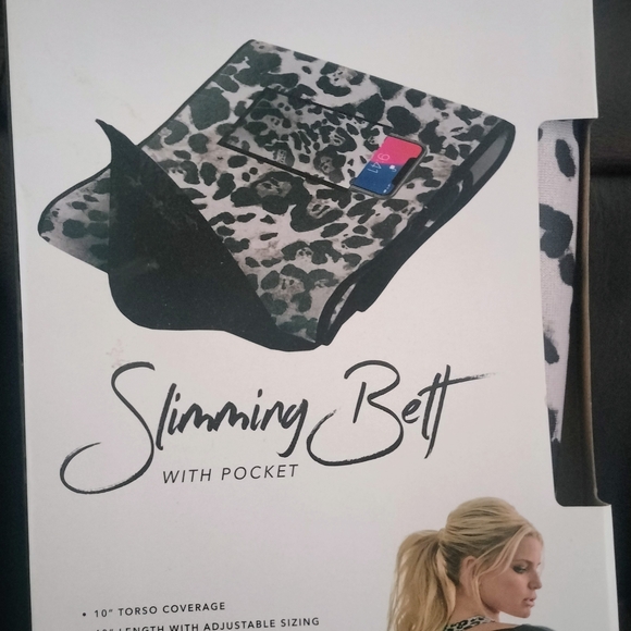 Jessica Simpson Leopard Print Slimming Belt with Pocket Waist Trainer - Picture 1 of 5